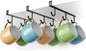 Soporte para Tazas Bajo Gabinete - Set de 3 Organizadores de Tazas para Cocina