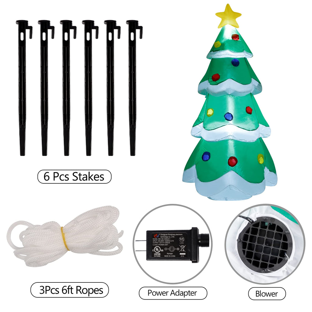 Contenido del empaque: 6 estacas, 3 cuerdas de 1,83 m, adaptador de corriente y motor